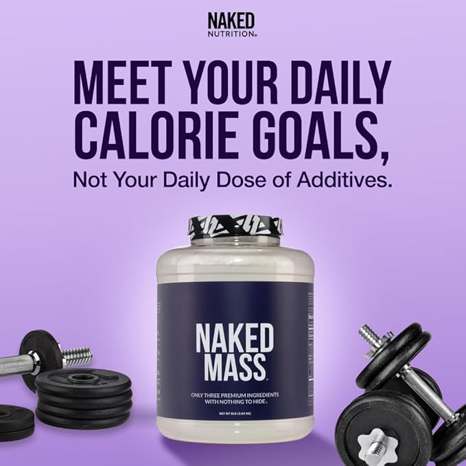 NAKED Strawberry Mass 1,500 Calories, 50G Protein, 8lb Bulk,