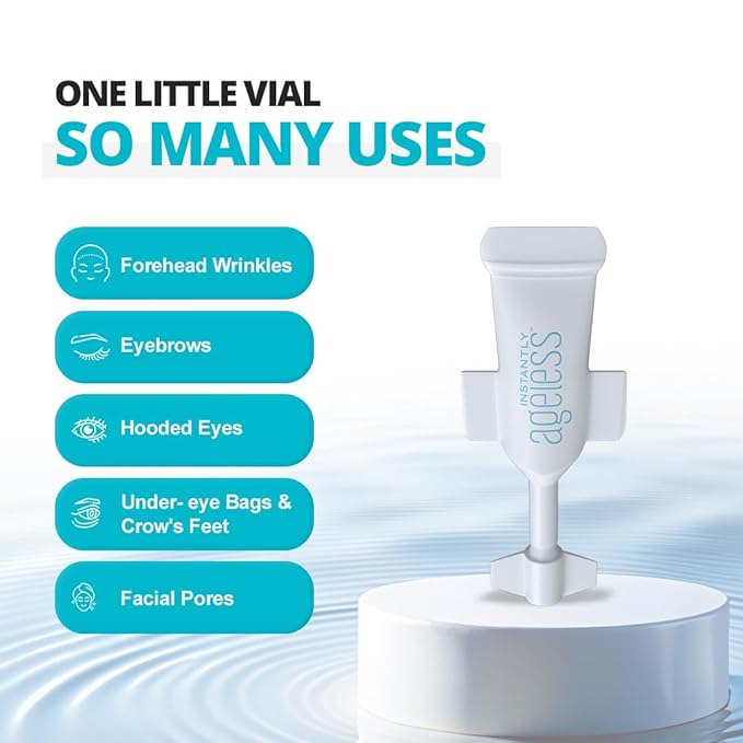 Instantly Ageless - Instant Face Lift Cream - Skin Care for Anti Aging face cream - Wrinkle Tightener - Instant Under Eye Bags Remover - Facelift in a Box of 25 Vials - (2 BOXES)