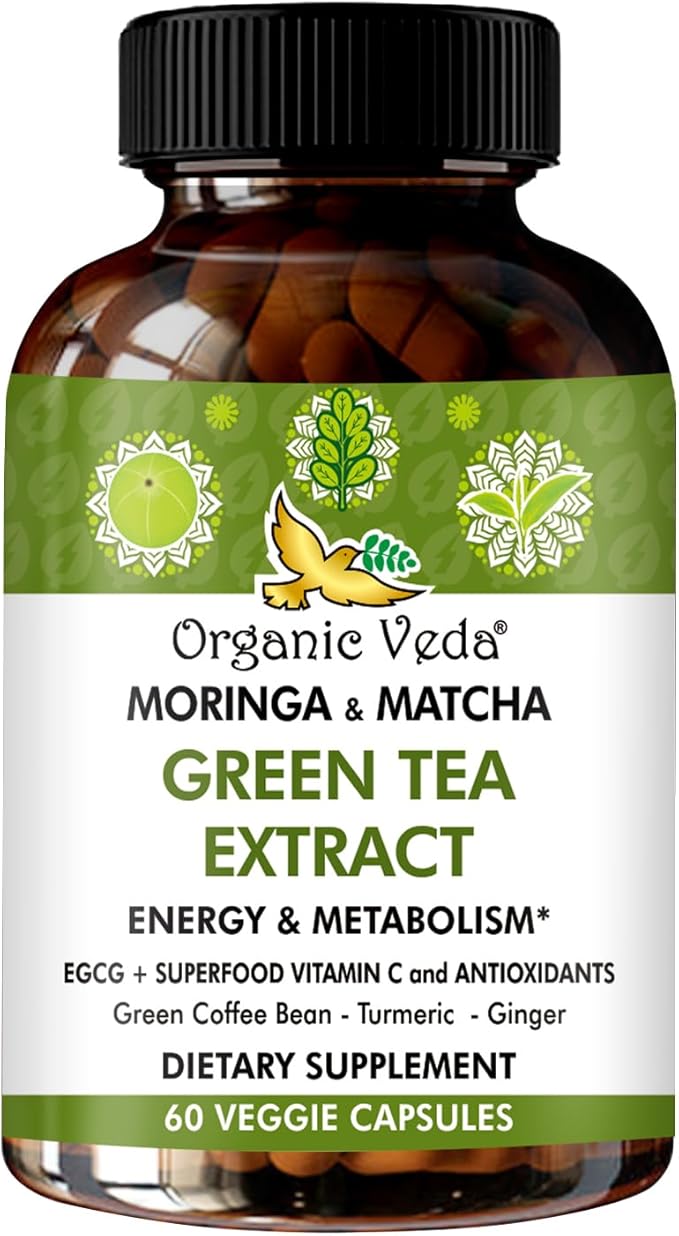 Organic Veda Moringa & Matcha Green 60 Count