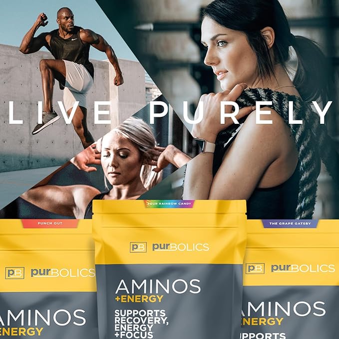 Aminos | 4g of Free-Form Amino Acids, Beta-Alanine, 0 Sugar & 60 Servings (Sour Rainbow Candy)