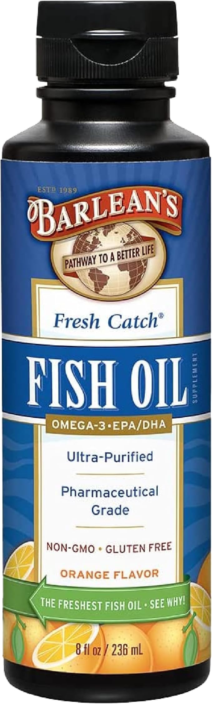 Barlean's Omega 3 Fish Oil Supplement, 8 oz