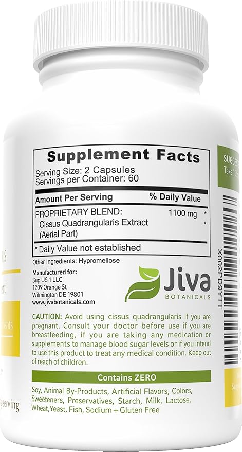 Cissus Quadrangularis Capsules 550 mg per Capsule 120 Capsules