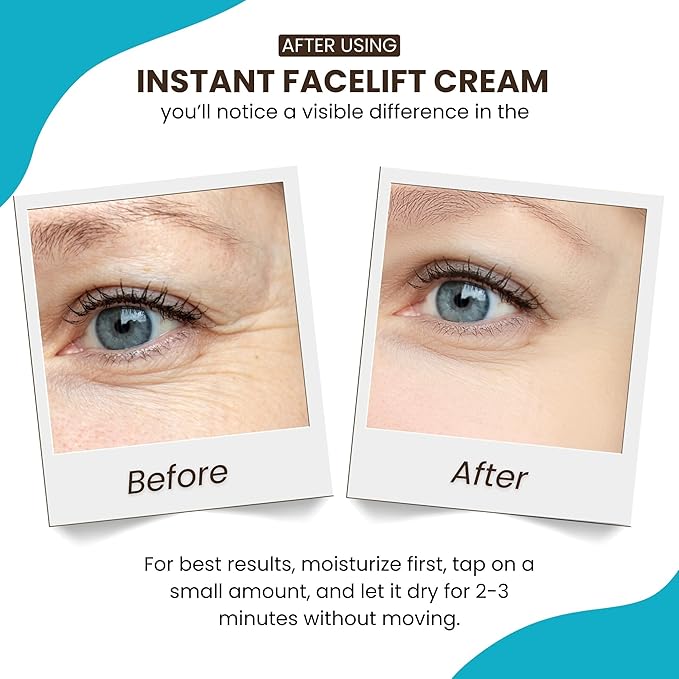 Instantly Ageless - Instant Face Lift Cream - Skin Care for Anti Aging face cream - Wrinkle Tightener - Instant Under Eye Bags Remover - Facelift in a Box of 25 Vials - (2 BOXES)