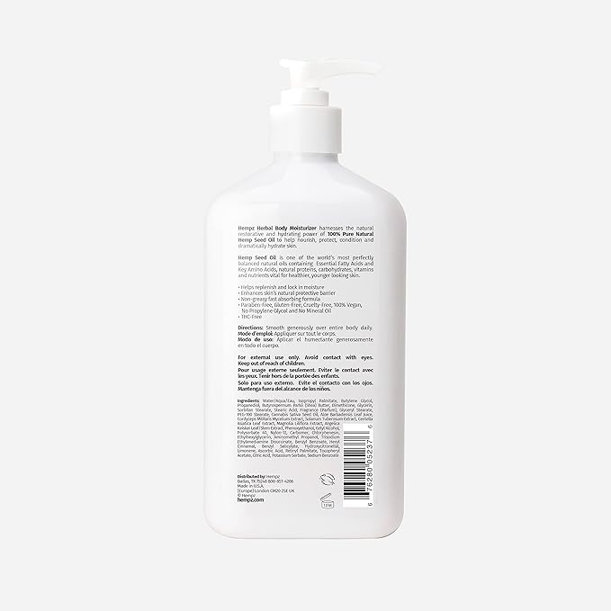 Hempz Body Lotion - Sweet Magnolia Limited Edition Daily Moisturizing Cream, Shea Butter, Aloe Hand and Body Moisturizer - Skin Care Products, Hemp Seed Oil - 17 Fl Oz
