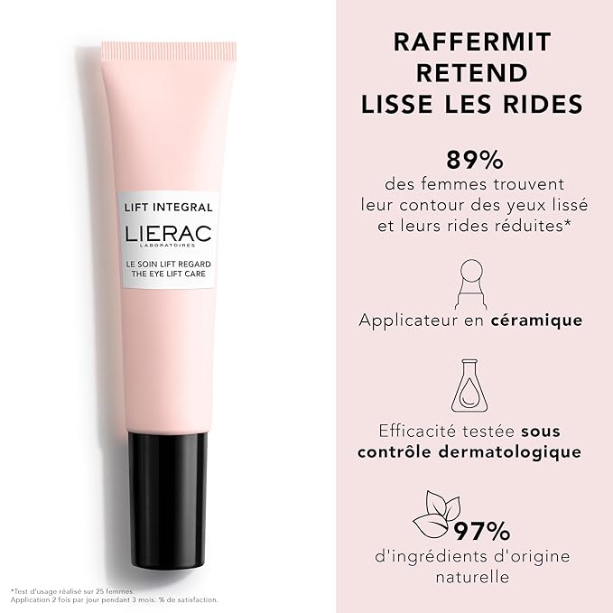 LIERAC|Lift Integral Eye Care Cream with Hyaluronic Acid : Firming, Reduces Appearance of Wrinkles & Under Eye Dark Circles for Sensitive Skin|15 ml