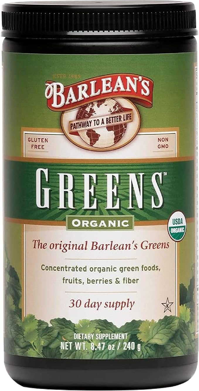 Barlean's Organic Greens Powder, Fruits & 8.47 oz 1