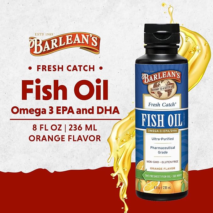 Barlean's Omega 3 Fish Oil Supplement, 8 oz