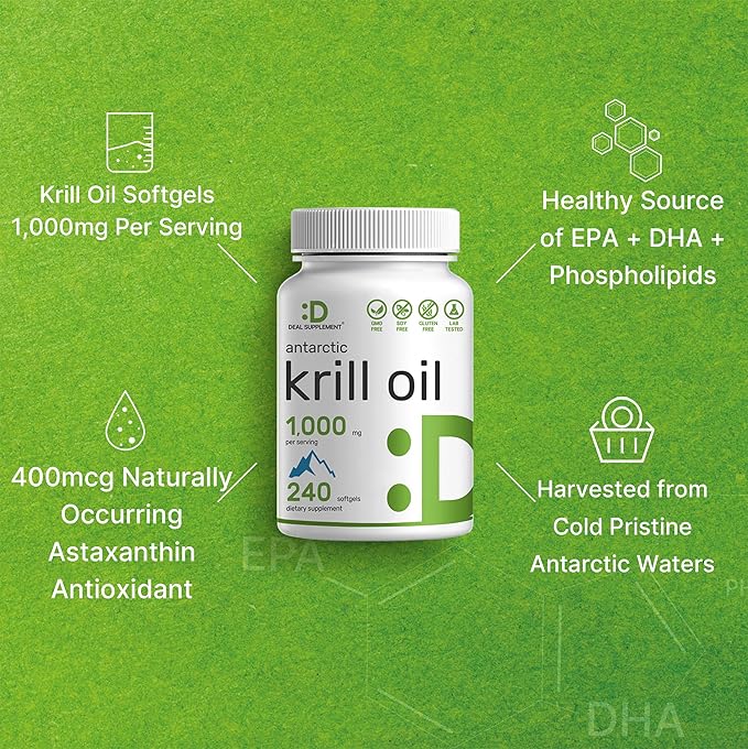 Antarctic Krill Oil, 1,000mg Per Serving, 240* Softgels