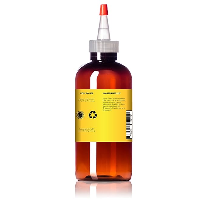 Organic Face and Body Oil Unique blend of 12 virgin organic carrier oils-4oz