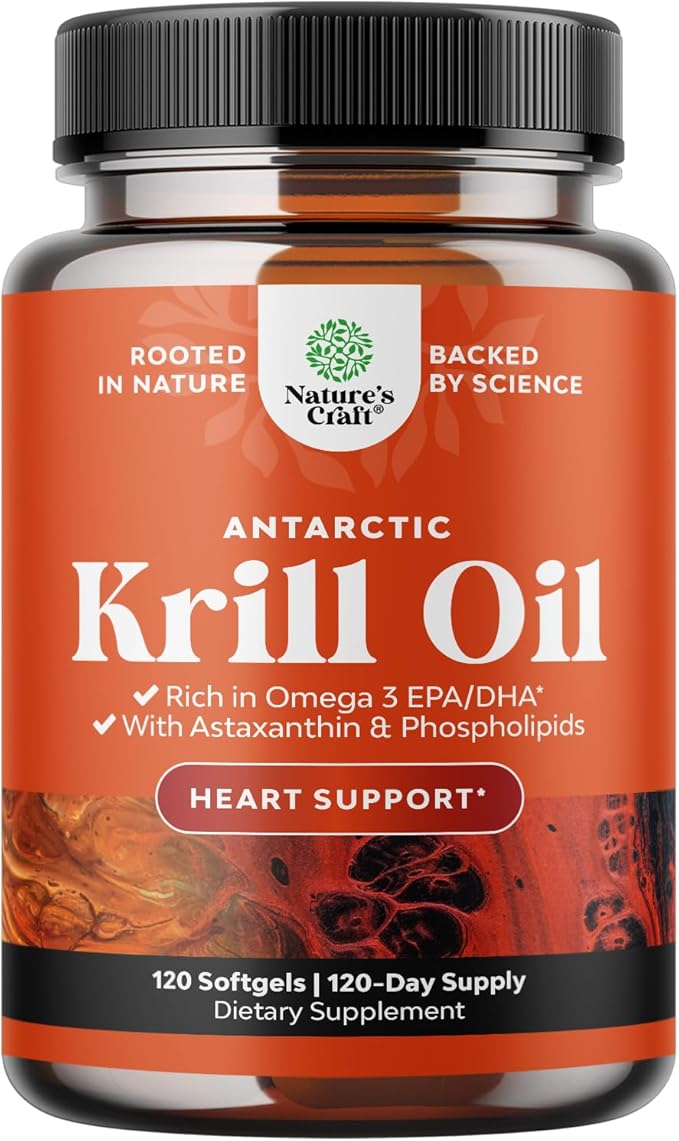 Antarctic Krill Oil 500mg Softgels 3 Fatty 3 Supplement
