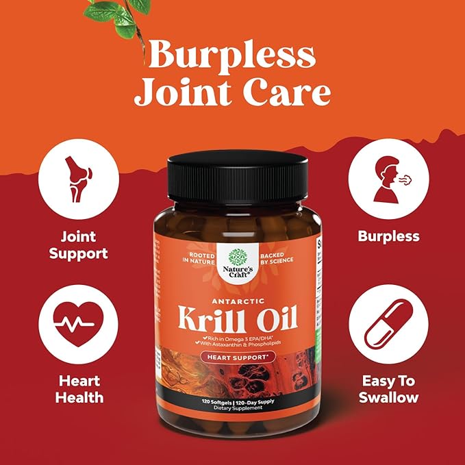 Antarctic Krill Oil 500mg Softgels 3 Fatty 3 Supplement