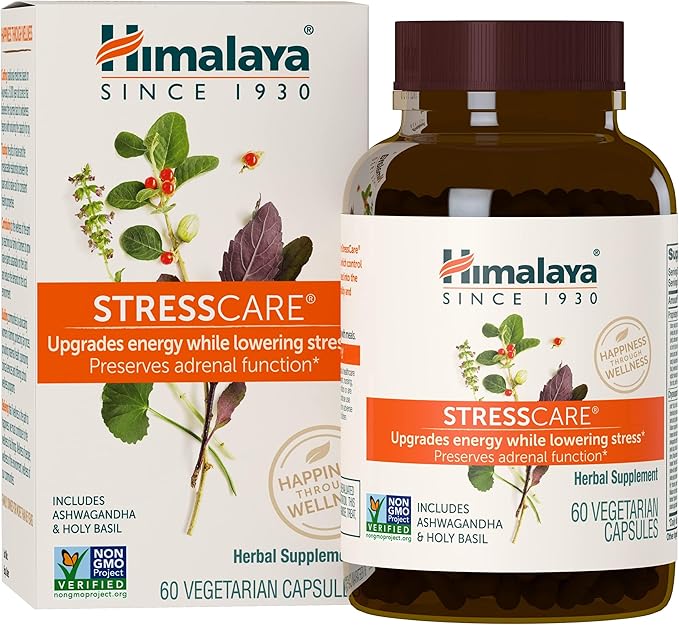 Himalaya StressCare Herbal Supplement, Supports Stress 60 Capsules
