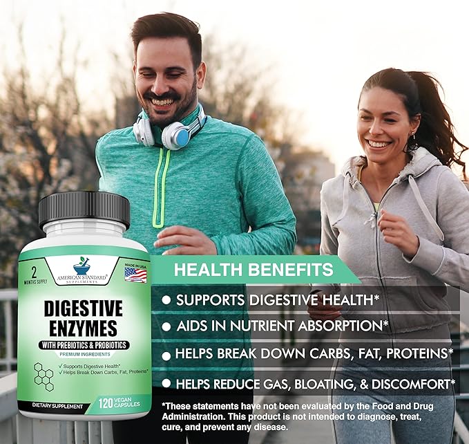 Digestive Enzymes Plus Probiotics & Prebiotics, 120 Veggie 2 Month