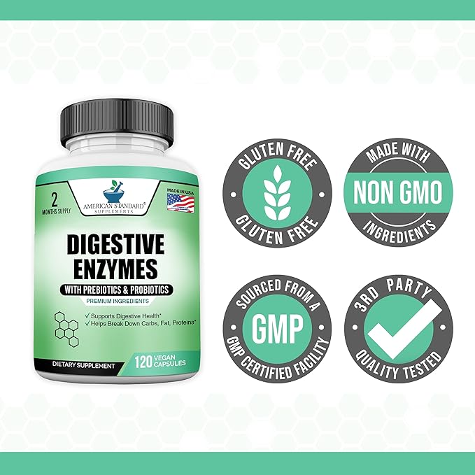 Digestive Enzymes Plus Probiotics & Prebiotics, 120 Veggie 2 Month